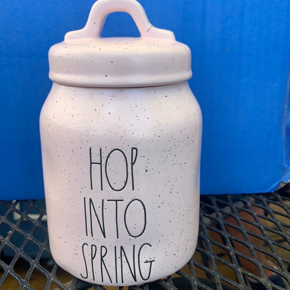 Rae Dunn Hop Into Spring Canister